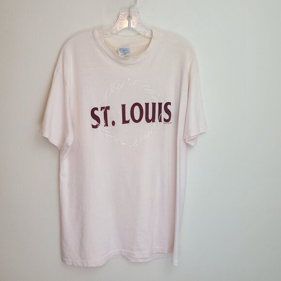 Vintage St. Louis The Sky's the Limit ultra pale pink tee - Picture 13 of 13
